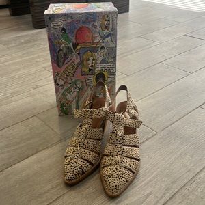 Jeffrey Campbell Animal Skin Suede sandals with heel